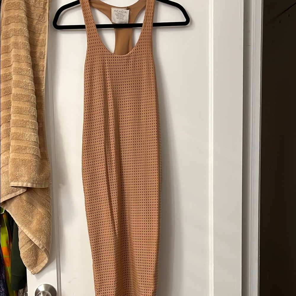 Acacia Swimwear Tan Backless Dress